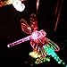 Clear Animal Solar Operated Mobile Wind Spinner Color Changing Wind Chime Light (dragonfly)