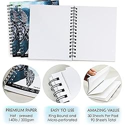 Mixed Media Pad Sketchbook - 3pk of 30 Sheets