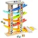Top Bright Wooden Race Track Toys Gifts for 2 3 Year Old Girl Boy Toddle Toys Ramp Racer with 6 Mini Cars