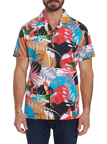 Robert Graham Men's Sakura Short Sleeve Classic FIT Shirt Shirt, Multi, 2XLARGE