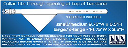 Pets First NFL DOG BANDANA - SAN FRANCISCO 49ERS REVERSIBLE PET BANDANA. 2 Sided Sports Bandana with a PREMIUM Embroidery TEAM LOGO, Small/Medium. - 2 Sizes & 32 NFL Teams available (SAN-3217-S-M)
