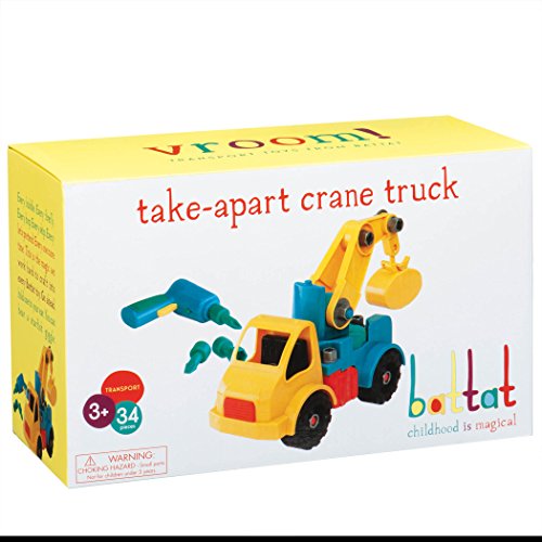 Battat Take-A-Part Toy Vehicles Crane Green