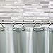 BINO | Shower Curtain Hooks, Chrome | Set of 12 Shower Curtain Rings | Shower Hooks for Curtain Shower Rings