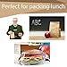 200 Paper Lunch Sandwich Bags, 4 lb Capacity Kraft Disposable Grocery Brown Bags