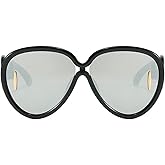 COTIA Oversized Round One-pieces Mask Sunglasses for Women Men Sports Y2K Punk Oval Sun Glasses W37