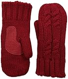 Isotoner Women's Chunky Cable Knit Sherpasoft Mittens