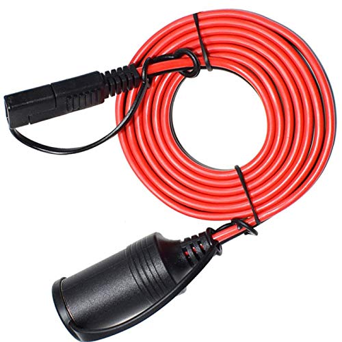 Photo 1 of LIXINTIAN SAE to 12V Female Cigarette Lighter Socket Adapter Cable, with SAE 2 Pin Quick Release Disconnect Connector Plug?14 AWG Heavy Duty Extension Cable, for Motorcycle-1.5m/5ft