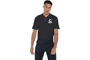 CAMPUS LAB Official NCAA Men's 100% Cotton Knit Polo Short Sleeve Shirt Primary Mark Collection