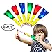 Ivenus Toys Foam Finger Rocket 6-Pack LED Rubber Band Flying Foam Slingshot Rockets -Fun Shooting Flying Games for Outdoor Fun Camping Party Gift