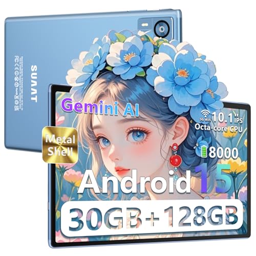 SUAAT 2026 Última Tableta Android 15 【30GB RAM + 128GB ROM+2TB】【Gemini AI】 10.1 Pulgadas, Widevine…
