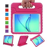 Color Our Life Samsung Galaxy Tab A 8.0 Kids Case, EVA Full-body Protective Cover with Handle Stand and Light Weight Shock Proof Kids Friendly Child Case for Samsung Tab A 8-Inch SM-T350 (Rose)