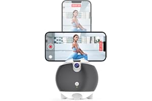 AI Auto Face Tracking Tripod 360 Rotation，Phone Camera Holder with Battery, Smart Selfie Stick No App Required, Automatic Tra