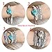 YGLINE Handmade Wrap Bracelet Turquoise, Jasper & Amazonite Natural Stones Leather Charm 5 Strands Boho Bracelet