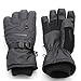 HIGHLOONG Men Waterproof Thinsulate Ski Snowboard Gloves Winter Warm Gloves Black (XL,Standard)