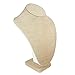 Ikee Design Linen Necklace Chain Jewelry Bust Display Holder Stand, Necklaces Display necklace mannequin, Necklace Bust, Jewelry Bust Stand, 5 W x 4 1/8 D x 7 1/2 H in