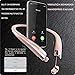 ZEAKOC Bluetooth Headphones Wireless Retractable Headset Neckband Stereo Earbuds Dual In Ear Sweatproof Noise Cancelling Earphones-Rose Gold