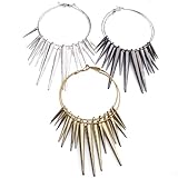 ILOVEDIY 3pairs Basketball Wives Earrings Jewelry 57mm Hoop Earrings Basketball Wives