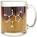 Caffeine Molecule - Glass Coffee Mug - Makes a Great Gift Under $15 for Science Buffs!