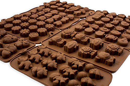 Silicone candy mold ice cube trays, animals & flowe…