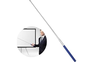 LYFORX Retractable Teacher Pointer 𝟑𝟗.𝟓'', Pointer Stick with 𝗦𝘁𝘆𝗹𝘂𝘀 Smooth Sensitive Tablet Pen Stylus Pen, Teacher Coach Presenter Pointer Blue