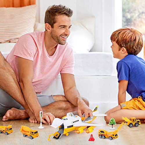 image for BAZOVE Construction Trucks Car Toys Set with Inertia Wheel Transport C