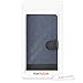 kwmobile Wallet Case Compatible with Sony Xperia Z5 Premium - Case Fabric and Faux Leather Phone Flip Cover - Dark Blue/Black