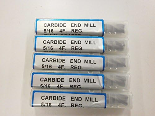 5pc) 5/16" YG1 Generic Solid Carbide End Mill TiAlN Coated .312 YG-1 4 Flute Endmill