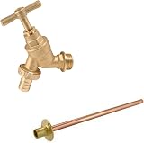 RMTL Outdoor Garden Tap 1/2 BSP with 15mm Through Wall Tube Brass Fittings