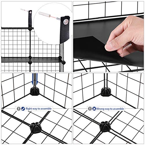 SONGMICS Wire Cube Storage, 20Cube Modular Rack, PP Plastic Shelf