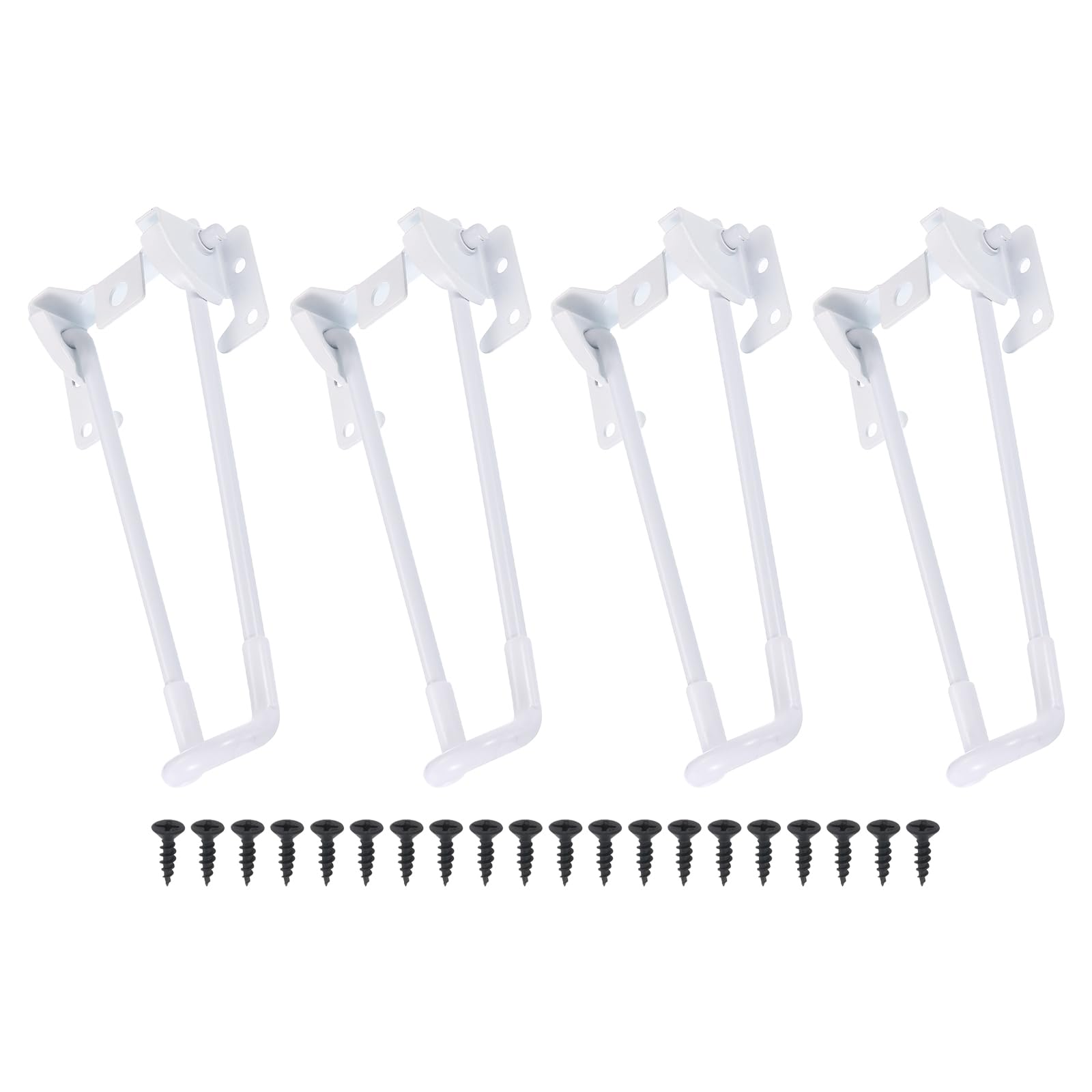 Photo 1 of uxcell Folding Table Legs, 4pcs 22cm(8.7") Metal Foldable Table Legs Folding Coffee Table Legs for Furniture Home DIY Projects, White