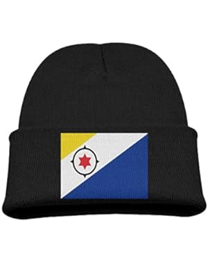 Flag Of Bonaire Kid's Hats Winter Funny Soft Knit Beanie Cap Children Unisex