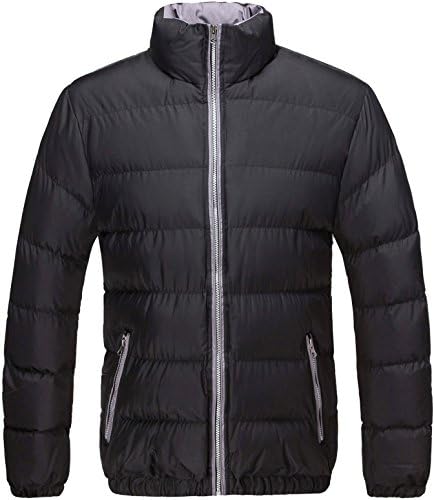 U2Wear Men's Heavy Quilt Winter Jacket Classic Short Puffer Water Resistant Bomber Coat