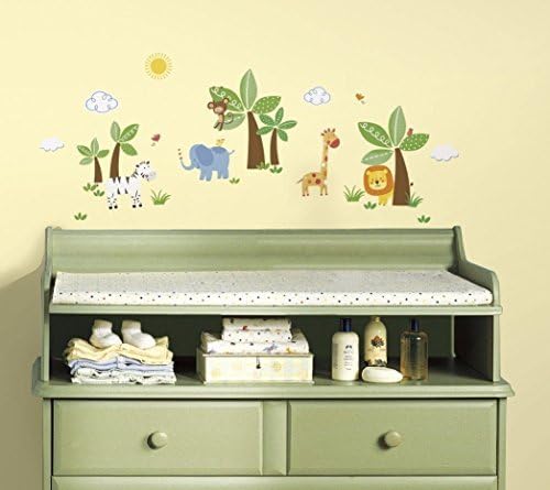 47 New JUNGLE FRIENDS WALL DECALS Safari Animals Stickers Baby Nursery Décor :New free shipping by WW shop