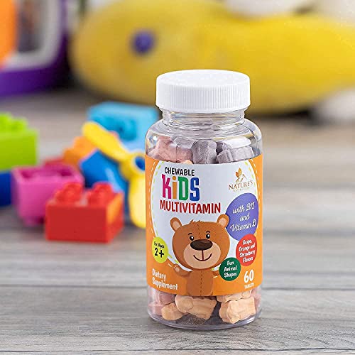 Kids Multivitamin Chewable Tablet Complete Multi Supplement for Immune Support Made in USA