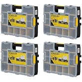 Stanley Sortmaster Lite Organizer 11.5" Lx2.5" Wx8.5" H Black Yellow Clear