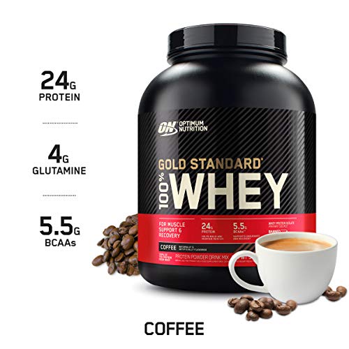 Optimum Nutrition Gold Standard 100 Whey Protein Powder, Coffee, 5 Pound (Packaging May Vary