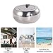 Ashtray, Newness Stainless Steel Modern Tabletop Ashtray with Lid, Cigarette Ashtray for Indoor or Outdoor Use, Ash Holder for Smokers, Desktop Smoking Ash Tray for Home, Silver, Large Size