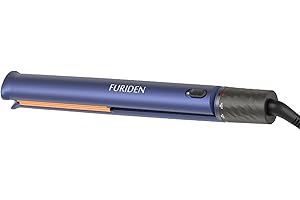 FURIDEN Hair Straightener and Curler 2 in 1, Gift for Women Christmas Gift for Girls Hair Straightener Flat Iron, Wide Voltage for Travel (Dark-Blue)