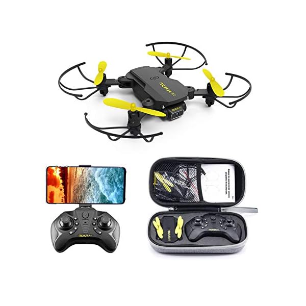 TCMMRC Peak Bird Mini-WLAN-FPV mit 0,3 MP / 5,0 / 4 kMP HD-Kamera Faltbarer RC-Drohnen-Quadcopter RTF mit LED-Licht…