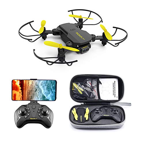 TCMMRC Peak Bird Mini WiFi FPV with 0.3MP/5.0/4KMP HD Camera Altitude Hold Mode Foldable RC Drone Quadcopter RTF with LED Light, One-Key Automatic Return, for Children, Adults and Beginners