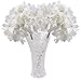 Artificial Hydrangea Flowers, Meiwo 2 Pcs Fake Hydrangea Silk Flowers to Shine Your Wedding Scene Arrangement and Home Party Decor(White)