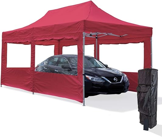 Amazon Com Vispronet Red 10x20 Aluminum Carport Canopy Tent With