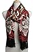 Ed Hardy Womens Flag Tiger Knit Scarf -Red/Black