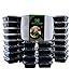 20 Pack Meal Prep Containers 3 Compartment Plastic Food Container with Lids-Divided Bento Lunch Box-Microwave,Dishwasher Safe-Portion Control,21 Day Fix+20 Sporks(36oz)