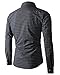 Benibos Men's Casual Long Sleeve Plaid Slim Fit Dress Shirts (L, Black)