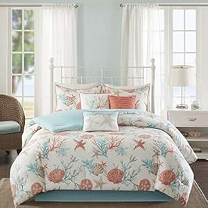 Amazon.com: 7 Piece Grove Coral SeaShell Design Comforter