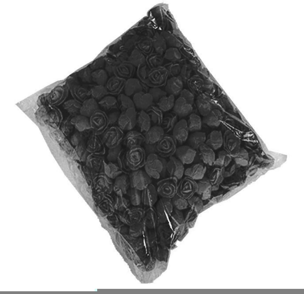 Vito546rton 500Pcs PE Foam Rose Head Artificial Flower for DIY Bear Doll Wedding House Decor Black