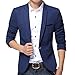 Kool Classic Men's Slim Fit Suits Casual One Button Flap Pockets Solid Blazer