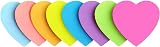 Early Buy 3x3 Heart Shape Sticky Notes 8 Pads Pack 75 Sheets Each view 3