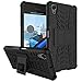 Xperia X Performance Case,Mama Mouth Shockproof Heavy Duty Combo Hybrid Rugged Dual Layer Grip Cover with Kickstand For Sony Xperia X Performance (With 4 in 1 Free Gift Packaged),Black